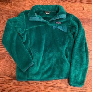 Women’s Green Fleece Snap-T Patagonia Pullover